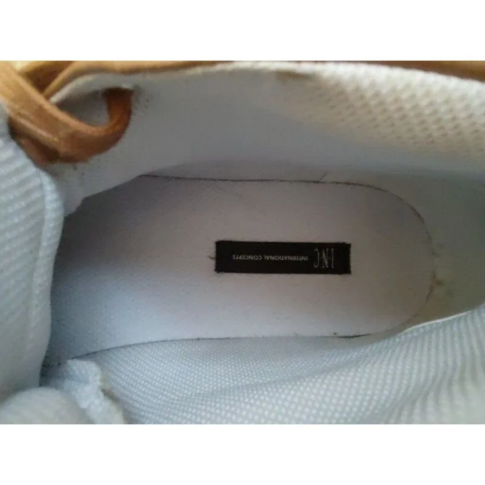 Men's INC International Consepts Rhett High-Top Soft Beige Sneakers Size 10